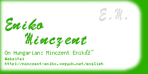 eniko minczent business card